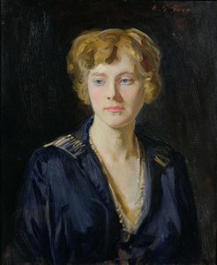 Portret van een Blondharige Vrouw